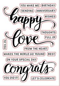 img 3 attached to Arriettycraft Happy Holidays Congrats Phrase Words Sentiments 🎉 Clear Stamps: Ideal for Card Making, Decoration, and Scrapbooking!