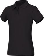 stylish and comfortable: introducing the classroom girls' interlock cap sleeve polo logo