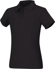 img 1 attached to Stylish and Comfortable: Introducing the CLASSROOM Girls' Interlock Cap Sleeve Polo