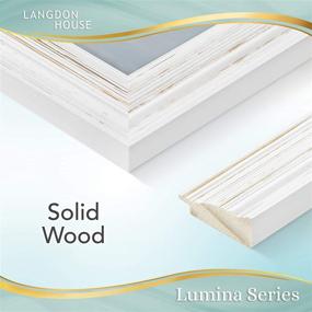 img 3 attached to 🖼️ Langdon House 8x10 Real Wood Picture Frames (6 Pack, Weathered White - Gold Accents) - Elegant White Wooden Photo Frame for Wall Mount or Table Top - Lumina Collection