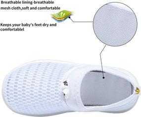 img 3 attached to EQUICK Toddler Breathable Sneakers U220SCKTWX White 24 Sports & Fitness in Water Sports