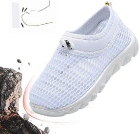 img 2 attached to EQUICK Toddler Breathable Sneakers U220SCKTWX White 24 Sports & Fitness in Water Sports