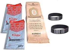 img 1 attached to Kirby Heritage Upright Vacuum Style 2: 6-pack Disposable Paper Bags + 2-pack Belts for Efficient Cleaning