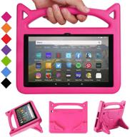 👶 kids-friendly shreborn hd 8 tablet case - lightweight shockproof case with handle stand for hd8 tablet, pink logo