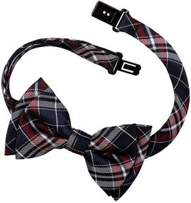 img 1 attached to 🎀 Retreez Classic Plaid Checkered Microfiber Boy's Pre-tied Bow Tie