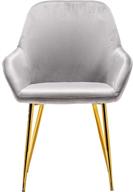 🪑 стильные серые акцентные кресла из вельвета с золотыми ножками - набор из 2 штук, идеально подходят для гостиной и обеденной зоны. логотип