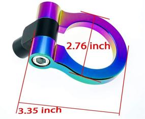 img 3 attached to 🔩 Enhanced Performance CNC Aluminum Front Bumper Tow Hook for Mazda 3 6 CX-5 MX-5, Cadillac XLR, Chevrolet Corvette (Neo Chrome)