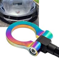 🔩 enhanced performance cnc aluminum front bumper tow hook for mazda 3 6 cx-5 mx-5, cadillac xlr, chevrolet corvette (neo chrome) logo