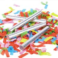 10-пачка многоцветных волшебных палочек с конфетти: бумажные палочки для свадеб, праздников, годовщин и дней рождения. логотип