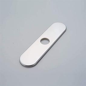 img 1 attached to 🚰 BWE Stainless Steel 10 Inch Hole Cover Escutcheon Plate for Kitchen or Bathroom Faucet Deck