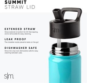 img 1 attached to Solar System-themed Simple Modern 14oz Summit Kids Water Bottle Thermos with Straw Lid - Dishwasher Safe Vacuum Insulated Double Wall Tumbler Travel Cup - 18/8 Stainless Steel