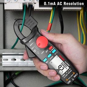 img 2 attached to 🔌 Powerful DC Current Clamp Meter with Auto-Ranging Digital Display and Live Check - 6000 Counts Amp Ohm Hz Measurement V-Alert Voltage Tester included