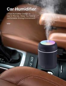 img 1 attached to 🌬️ LtYioe Colorful Cool Mini Humidifier - USB Personal Desktop Humidifier for Car, Office, Bedroom, and More - Auto Shut-Off, 2 Mist Modes, Super Quiet - Navy & Black
