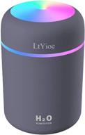 🌬️ ltyioe colorful cool mini humidifier - usb personal desktop humidifier for car, office, bedroom, and more - auto shut-off, 2 mist modes, super quiet - navy & black logo