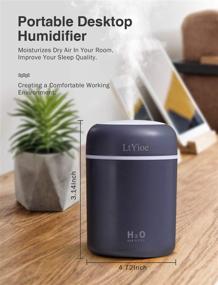 img 3 attached to 🌬️ LtYioe Colorful Cool Mini Humidifier - USB Personal Desktop Humidifier for Car, Office, Bedroom, and More - Auto Shut-Off, 2 Mist Modes, Super Quiet - Navy & Black