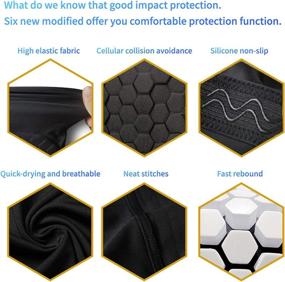 img 3 attached to 🏐 Volleyball Football Baseball Cycling Elbow Pads with Collision Avoidance Hex Padding for Enhanced Performance