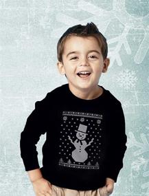 img 2 attached to ❄️ Adorable Big White Snowflake Sweater: Kids Snowman Long Sleeve T-Shirt - Perfect Winter Wear!