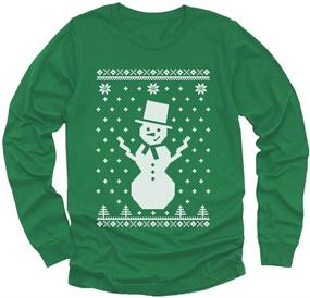 img 4 attached to ❄️ Adorable Big White Snowflake Sweater: Kids Snowman Long Sleeve T-Shirt - Perfect Winter Wear!
