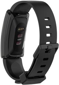 img 1 attached to Чехол-протектор для экрана Fitbit Inspire/Inspire HR от EEweca из TPU - прозрачный + черный (2 штуки)