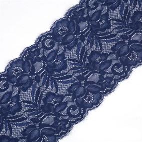 img 4 attached to 🎀 5 Yards Navy Blue Floral Lace Ribbon: Perfect for DIY Jewelry Making, Craft, Clothes Accessories, Gift Wrapping, Wedding Party Decoration