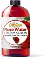 🌹 premium 4 oz bottle of 100% pure rose water - natural moroccan rosewater for glowing skin - facial toner, moisturizer, and fresh fragrance logo