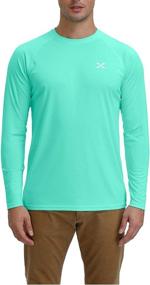 img 4 attached to 👕 Corna Men's Long Sleeve Crew Neck T-Shirt: Moisture Wicking, Performance, UPF 50+ Athletic Shirts