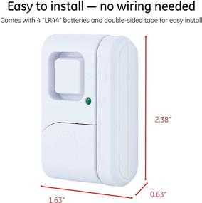 img 2 attached to 🔒 GE 45115 Personal Security Window/Door: Wireless Chime/Alarm, 2-Pack for DIY Protection, Easy Installation - Ideal for Home, Garage, Apartment, Dorm, RV and Office