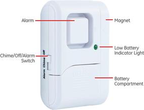 img 1 attached to 🔒 GE 45115 Personal Security Window/Door: Wireless Chime/Alarm, 2-Pack for DIY Protection, Easy Installation - Ideal for Home, Garage, Apartment, Dorm, RV and Office