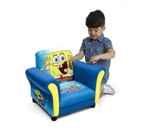 img 3 attached to 🪑 Nickelodeon Spongebob Upholstered Chair by Delta Children