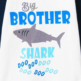 img 1 attached to 👕 Aslaylme Blue Big Brother Longsleeve Matching T Shirts: Boys' Clothing for Stylish Tops, Tees & Shirts!