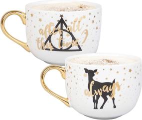 img 4 attached to 🔮 Harry Potter Latte Mug Set - After All This Time, Always - Deathly Hallows & Doe Patronus Designs - Perfect Gift for Harry Potter Fans - 16 oz