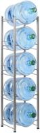 🔘 haitral water gallon jug holder: 5-tier heavy duty display rack - silver логотип