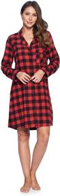 img 3 attached to Ashford Brooks Womens Flannel Nightshirt