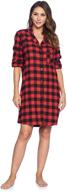 ashford brooks womens flannel nightshirt logo