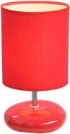 red stone-style bedside table lamp - simple designs lt2005-red, stonies small size логотип