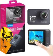 📷 akaso v50 pro - endless summer edition action camera with touch screen, 4k30 waterproof & eis, wi-fi remote control - high performance sports camera logo