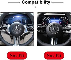 img 2 attached to 🔮 Mercedes-Benz Steering Wheel Bling Crystal Emblem Accessory – TopDall Interior Decal Sticker