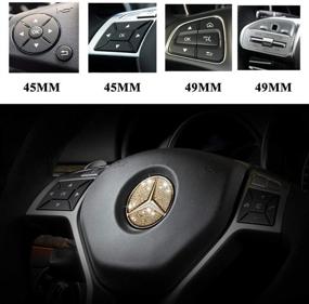 img 1 attached to 🔮 Mercedes-Benz Steering Wheel Bling Crystal Emblem Accessory – TopDall Interior Decal Sticker