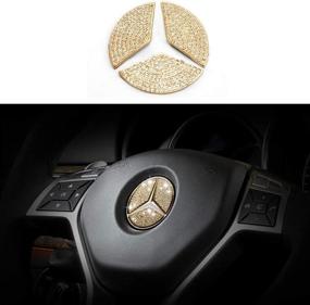 img 4 attached to 🔮 Mercedes-Benz Steering Wheel Bling Crystal Emblem Accessory – TopDall Interior Decal Sticker