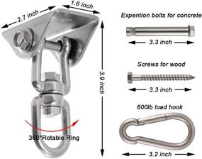 img 1 attached to Stainless Hangers Hammock Capacity Playground