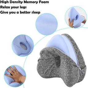 img 1 attached to ARTISHION Knee Pillow Leg Strap: Premium Memory Foam Support Cushion for Side 🤰 Sleepers with Sciatica, Lower Back, Knee, Hip, and Joint Pain - Ideal for Pregnancy (Grey)
