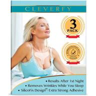 🛏️ cleverfy chest wrinkle pads sleeping (3 pack t-shape): effective silicone pads for decollete & anti wrinkle prevention logo