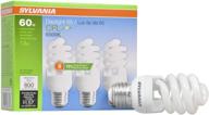 💡 sylvania cfl t2 twist light bulb 60w equivalent - efficient 13w, 800 lumens, 6500k daylight, 3 pack logo