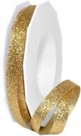 🎀 morex ribbon 98502/25-634 metallic princess glitter, 3/8" x 25 yd, gold - enhance your seo logo