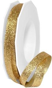 img 1 attached to 🎀 Morex Ribbon 98502/25-634 Metallic Princess Glitter, 3/8" x 25 yd, Gold - Enhance Your SEO