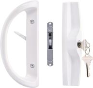 🚪 premium sliding patio door handle set with key cylinder and mortise lock - full replacement set for 1-1/2" to 1-3/4" door thickness - reversible design, non-handed logo