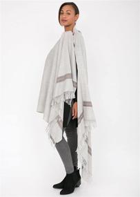 img 2 attached to 🧣 likemary Merino Wool Pashmina Oversize Wrap &amp; Travel Blanket Scarf – Ethically Handwoven by Mansi