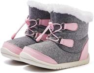 bmcitybm toddler winter snow boots: cozy faux fur shoes 👶 for boys and girls (infant/toddler/little kid) - stay warm in cold weather! logo