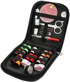img 4 attached to 🧵 Bruvoalon Sewing Kit: Premium Supplies for Home, Travel & Emergencies - M/L/XL Size, Colorful Spools of Thread, Scissor, Needles, Pins, Tape Measure, Case - Adults, Kids, DIY, Beginners