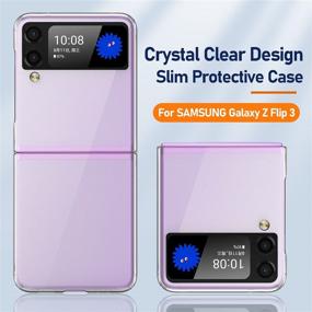 img 2 attached to Shop the CENMASO Clear Case for Galaxy Z Flip 3 - Slim Fit, Mirror Hard Shell for Samsung Galaxy Z Flip 3